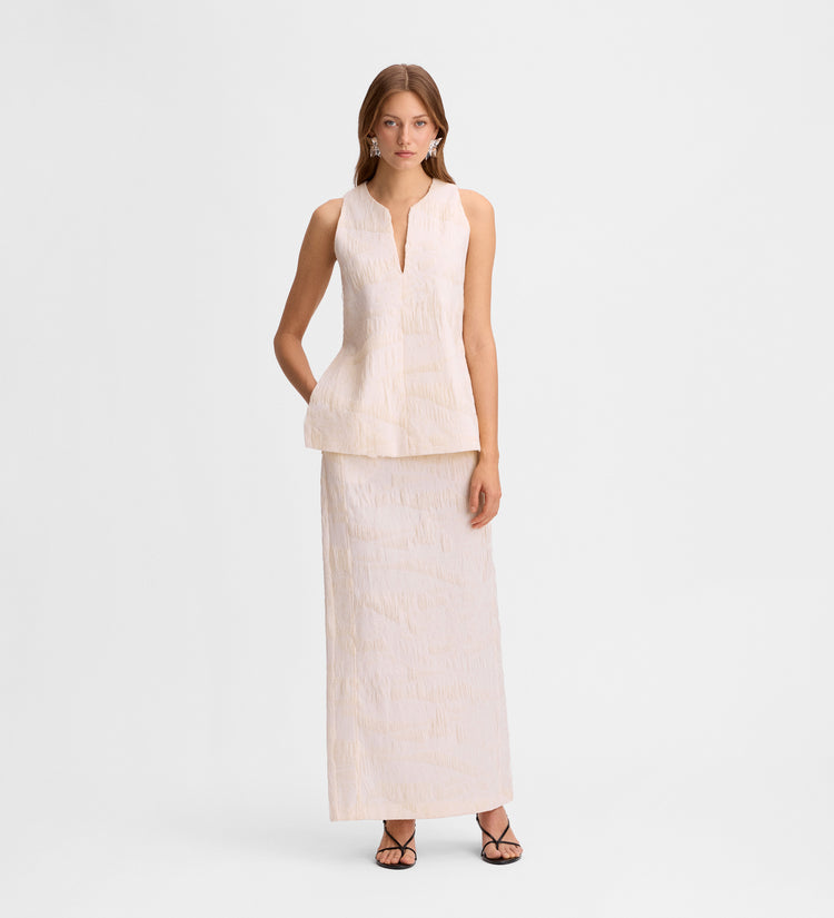 Jacquard pencil skirt