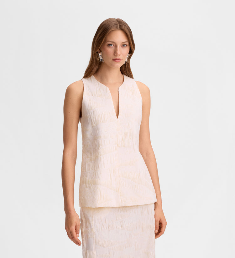 Jacquard texture top