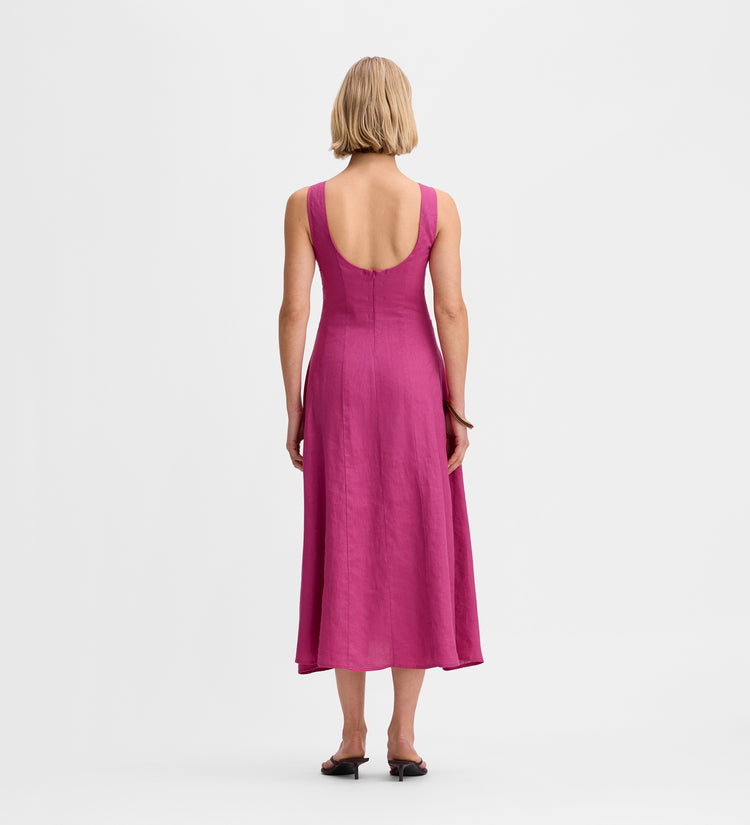 Vestido midi lino
