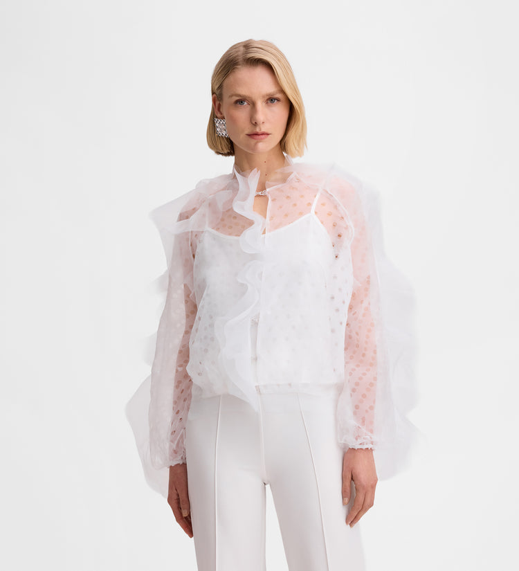 Organza bomber jacket