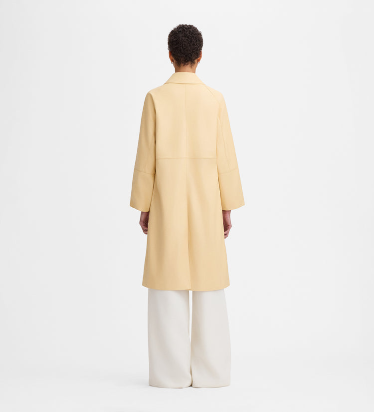 Vegan leather trench coat
