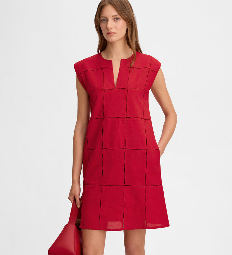 Linen mini dress