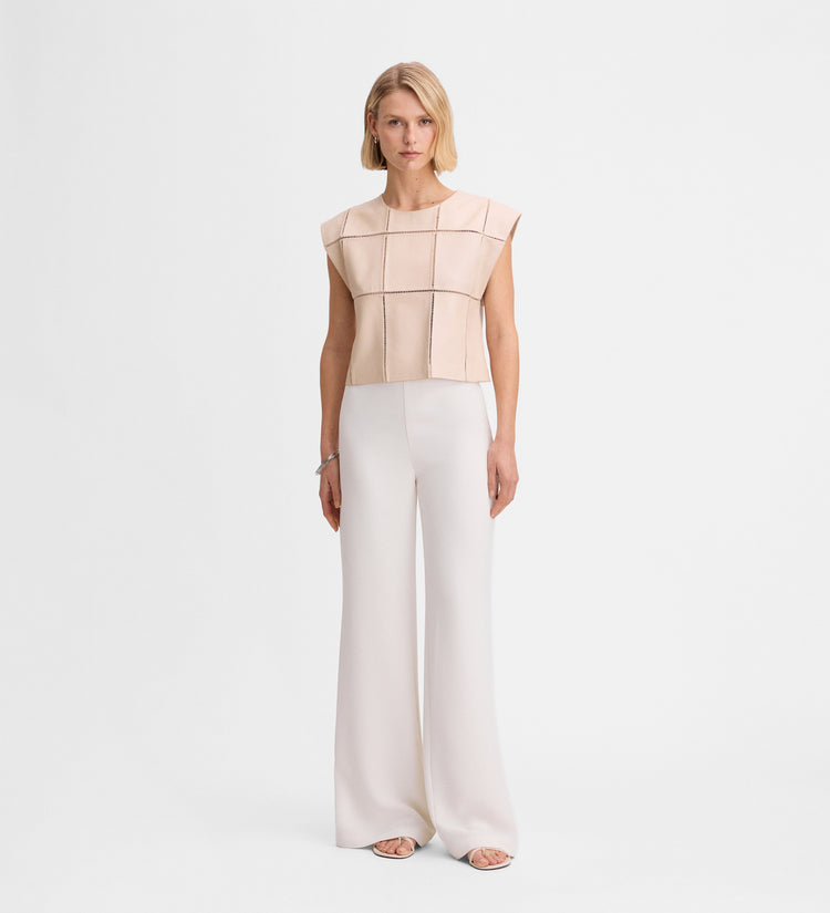 Nappa leather  top