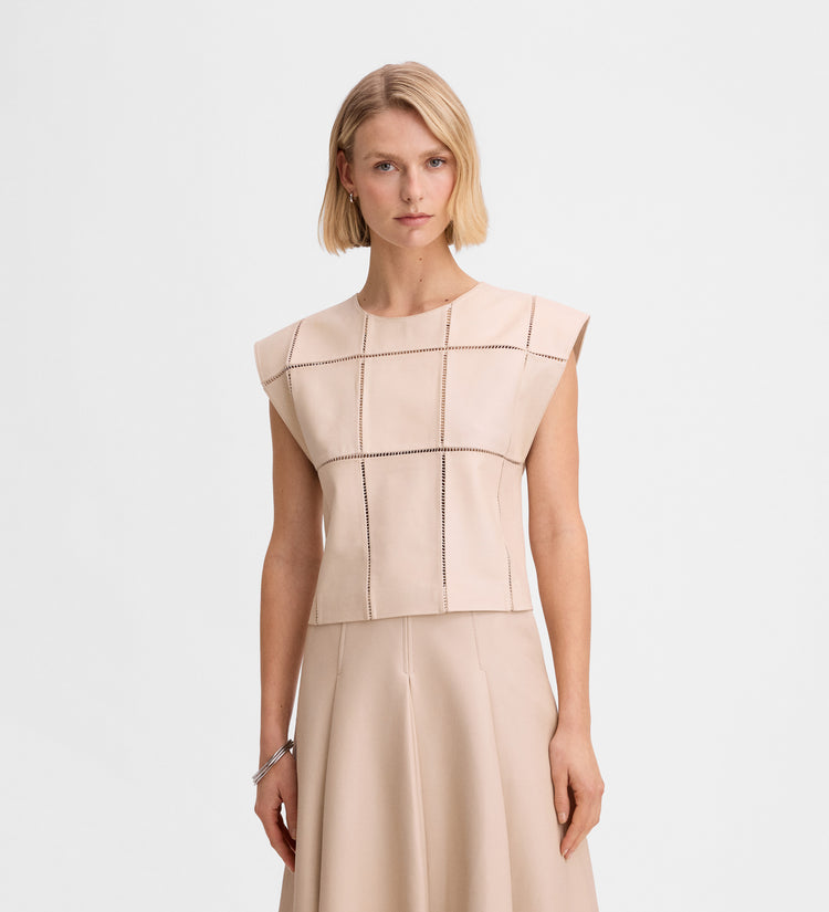 Nappa leather  top