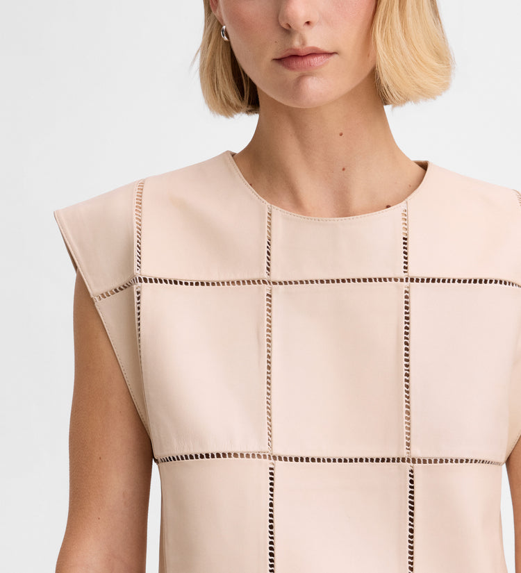Nappa leather  top