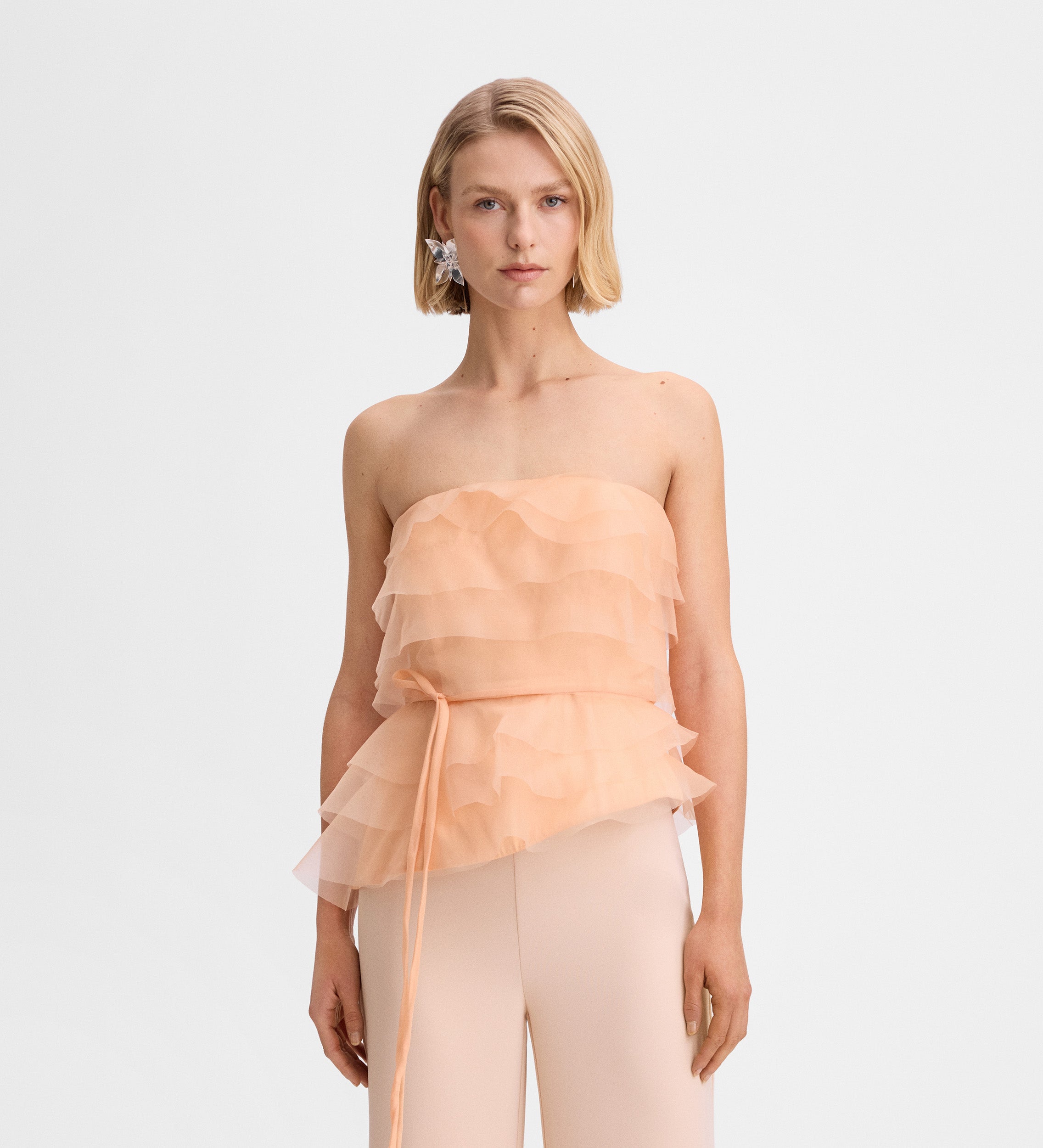 Top palabra honor organza