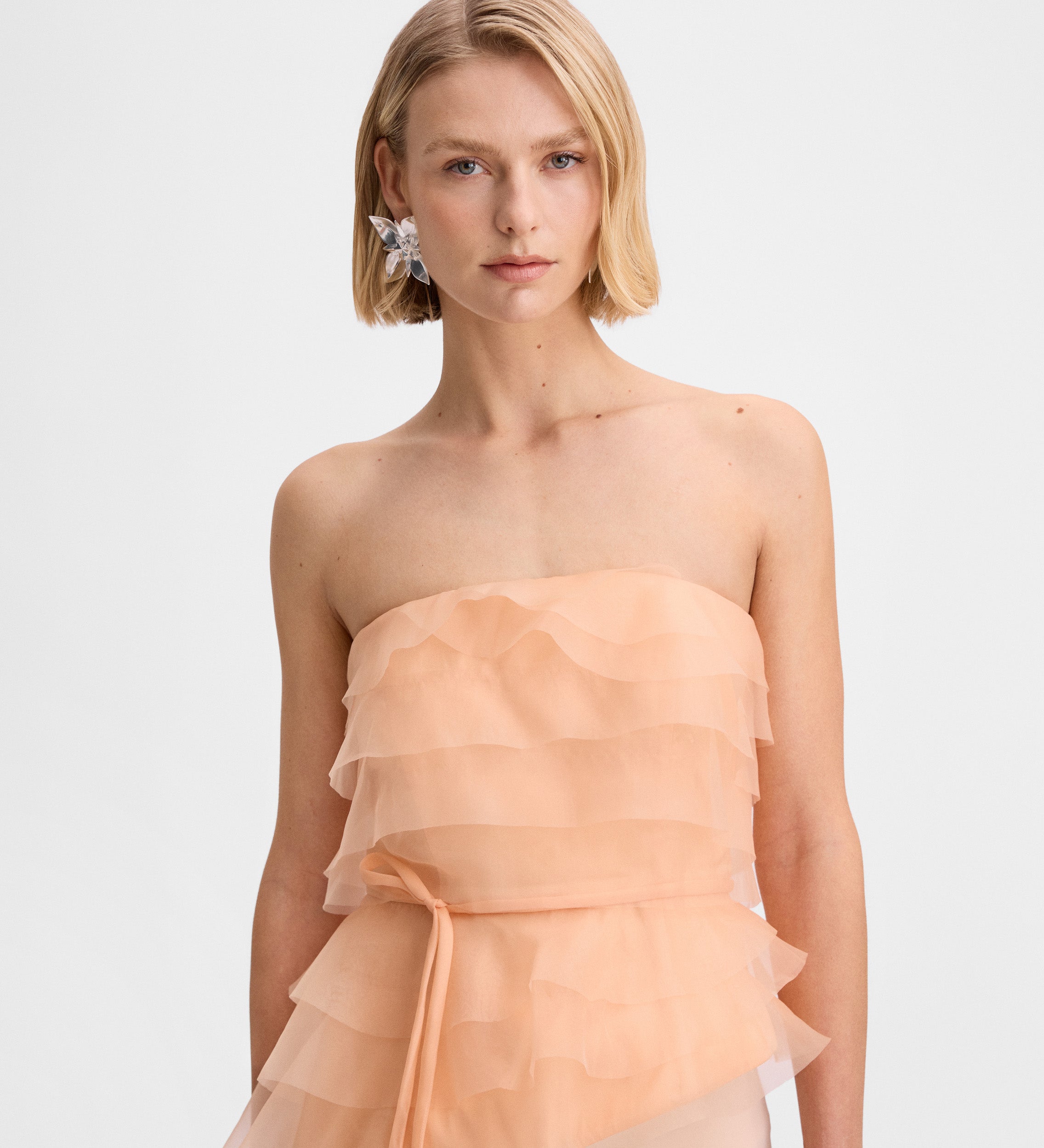 Top palabra honor organza