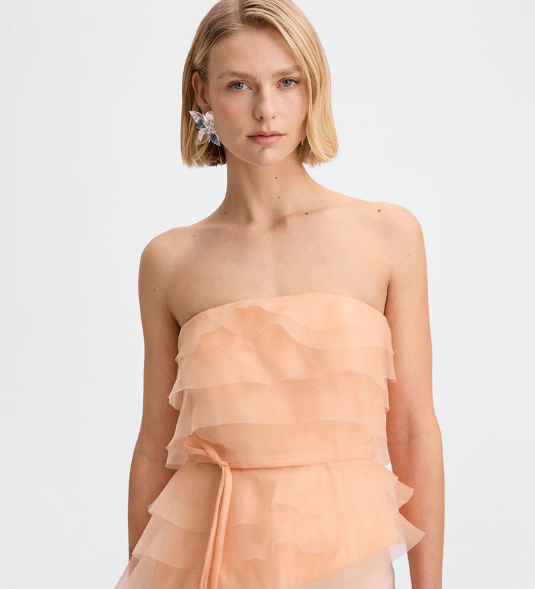 Top palabra honor organza