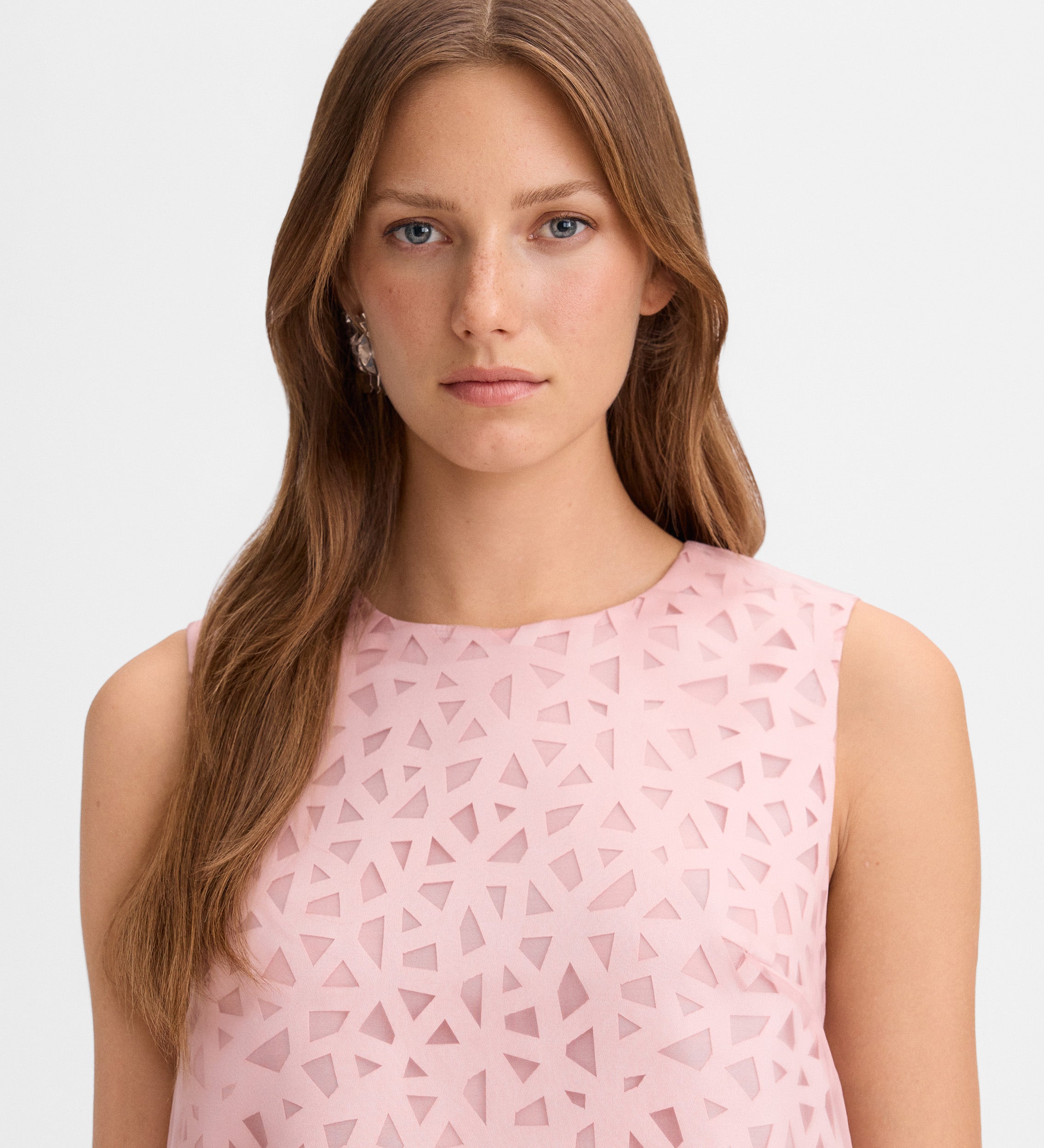 Top satén troquelado