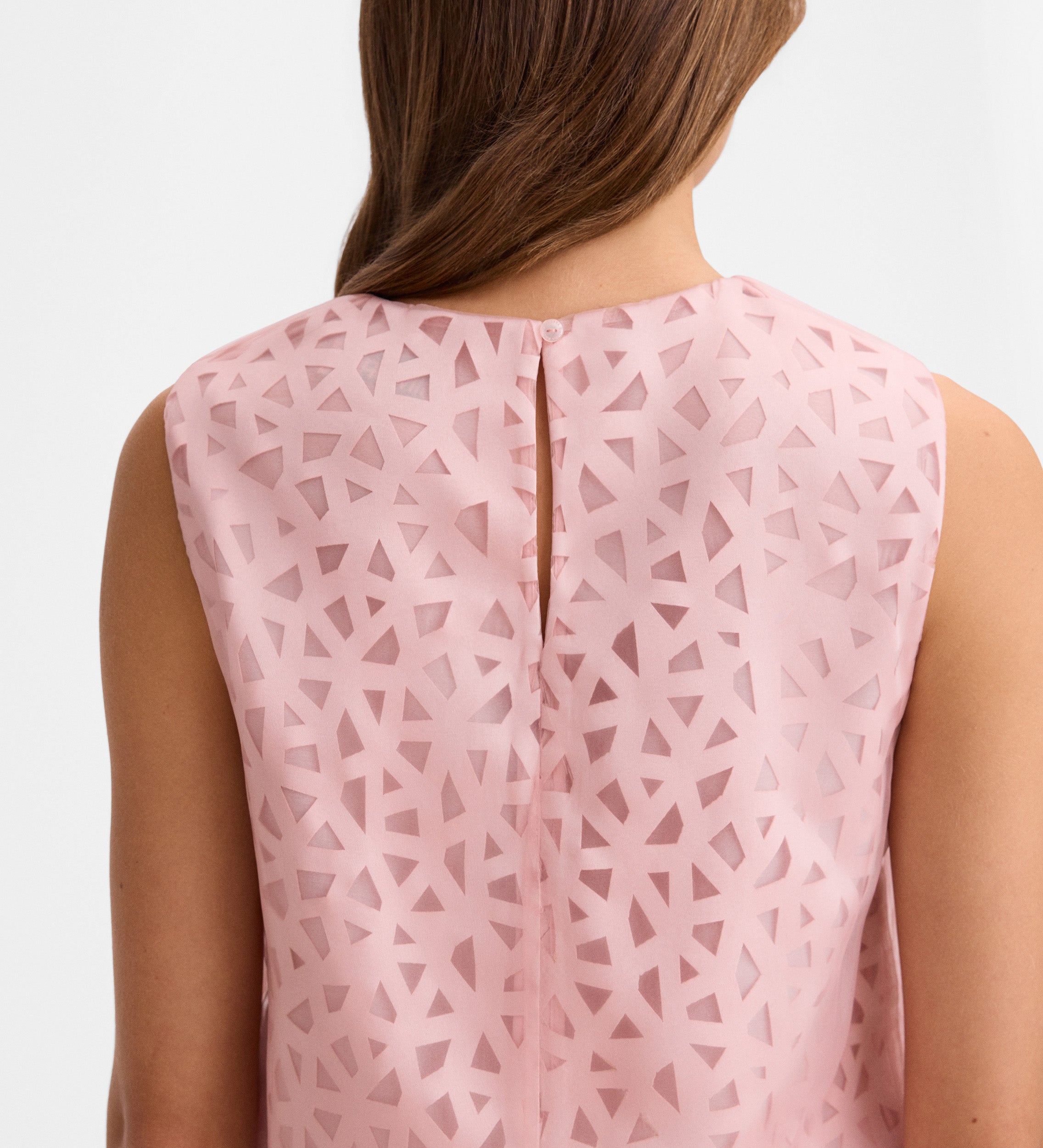 Top satén troquelado