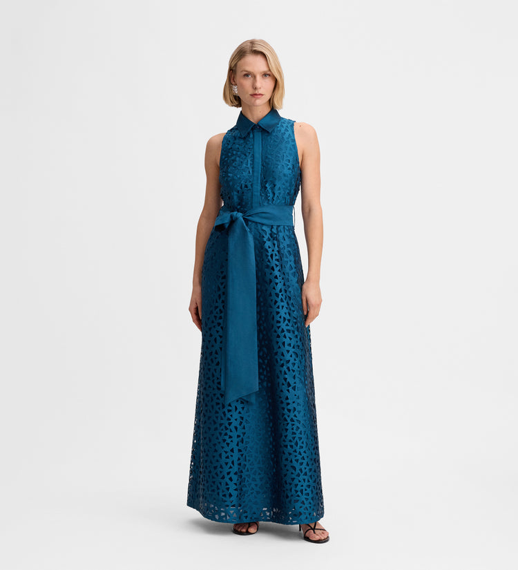 Long taffeta dress