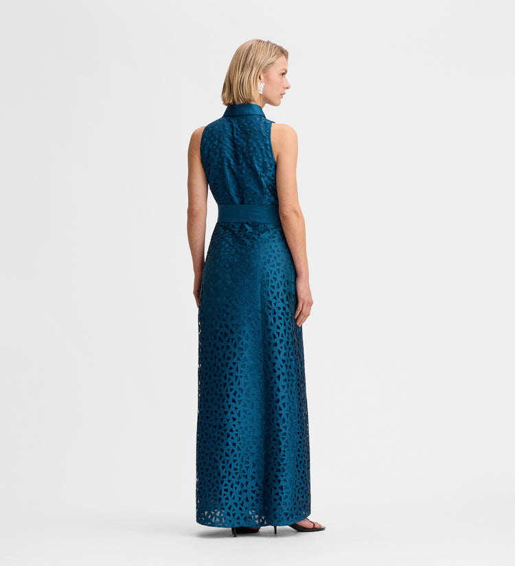 Long taffeta dress