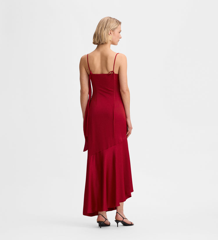 Robe asymétrique satin