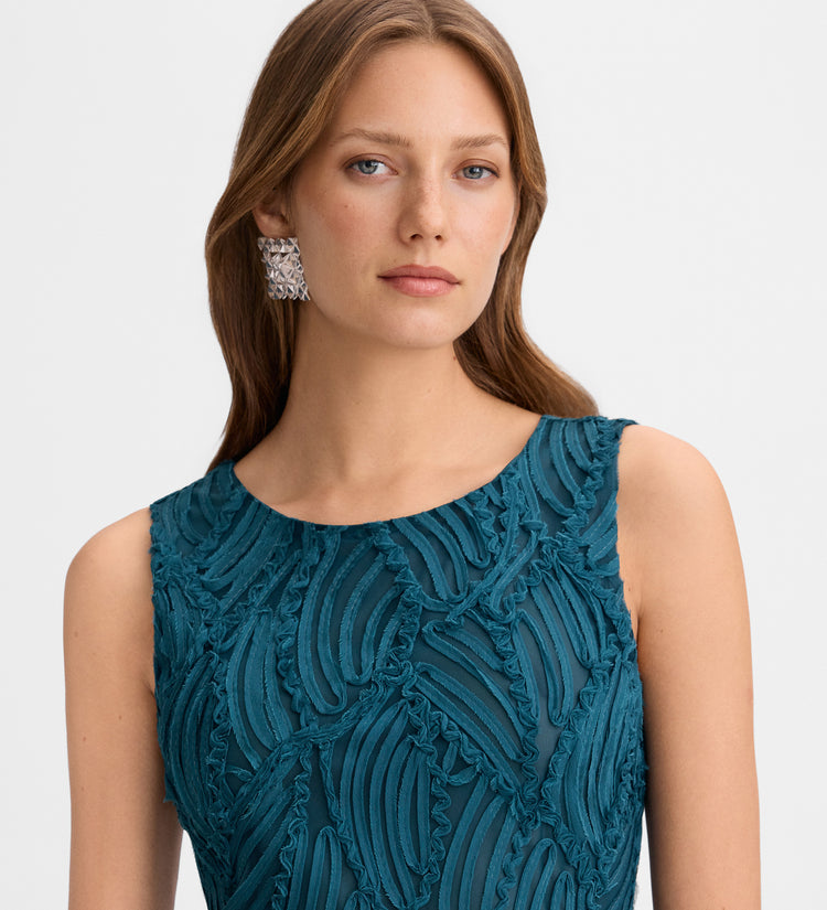 Robe longue à franges