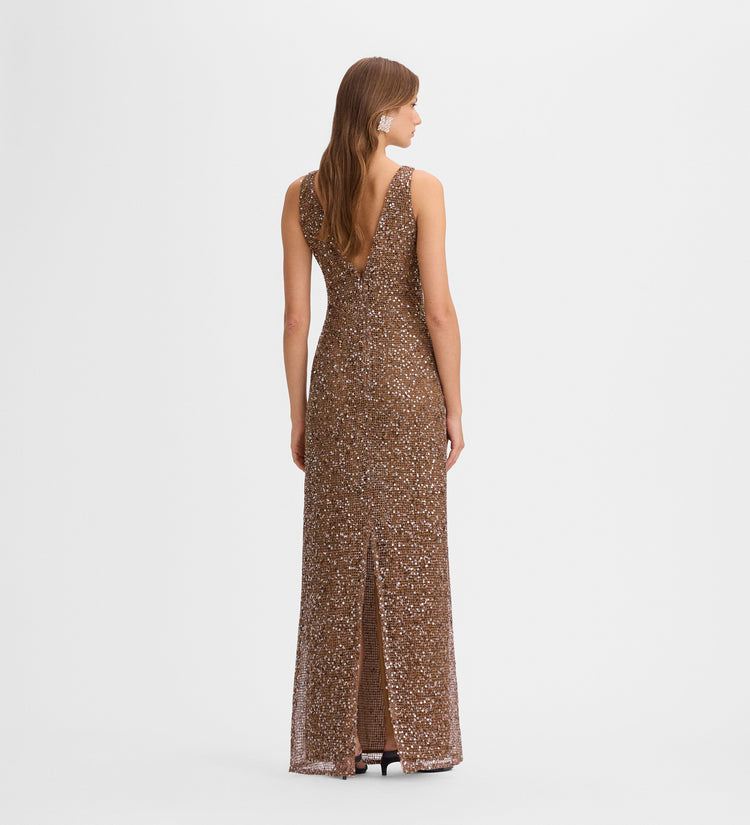 Vestido largo lentejuelas