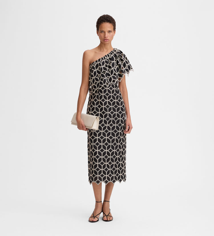 Embroidered midi dress
