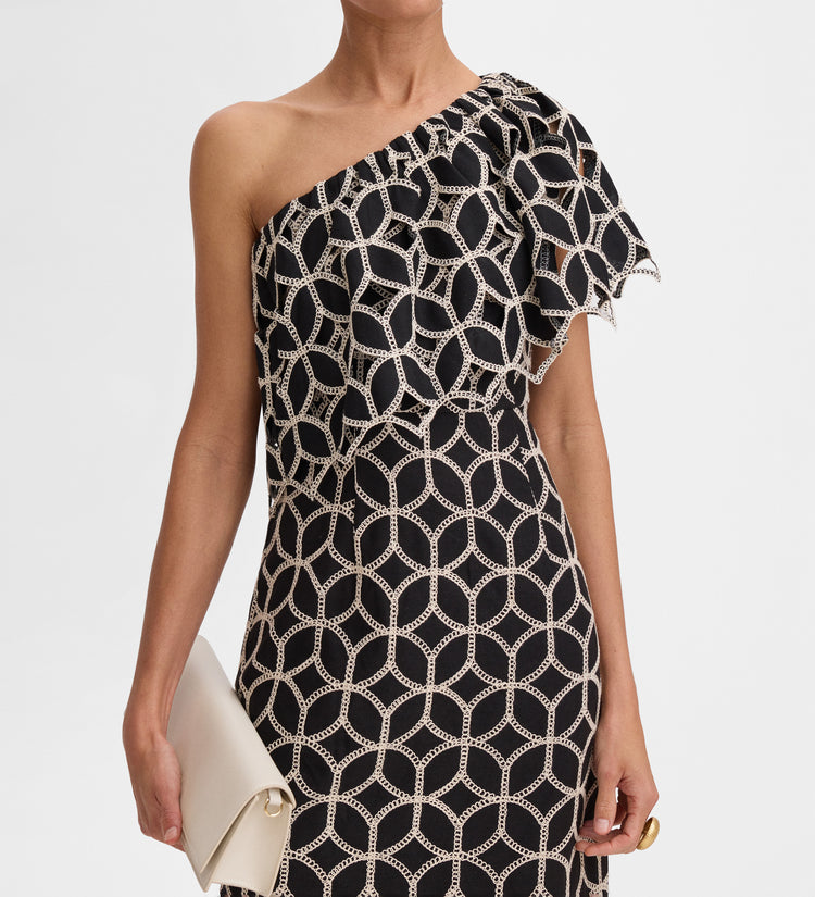 Embroidered midi dress