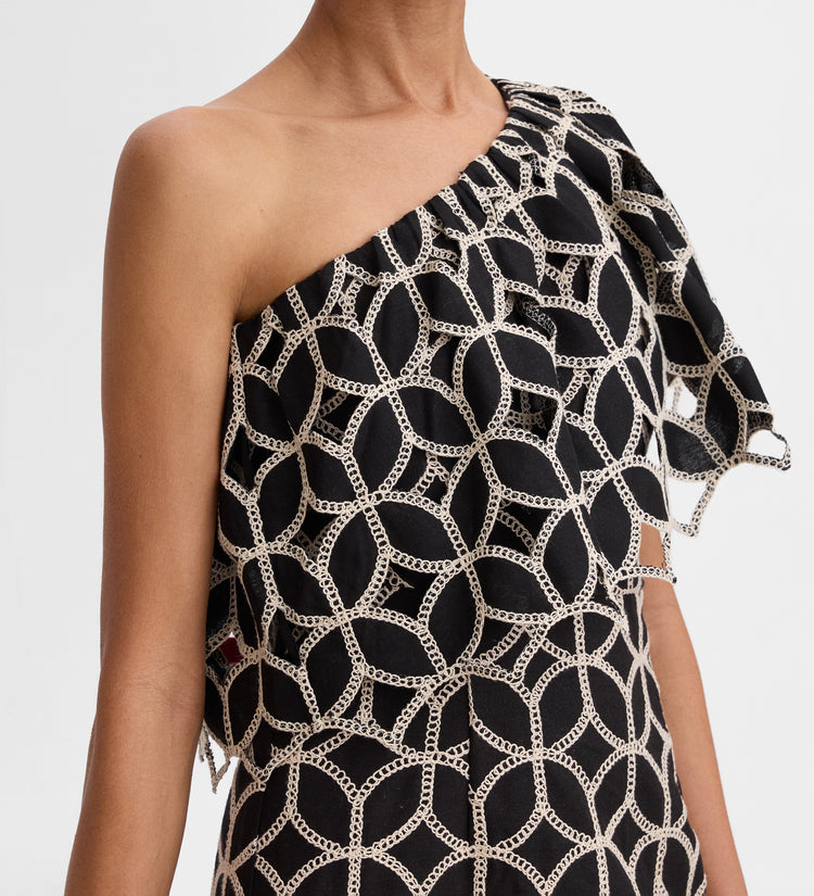 Embroidered midi dress