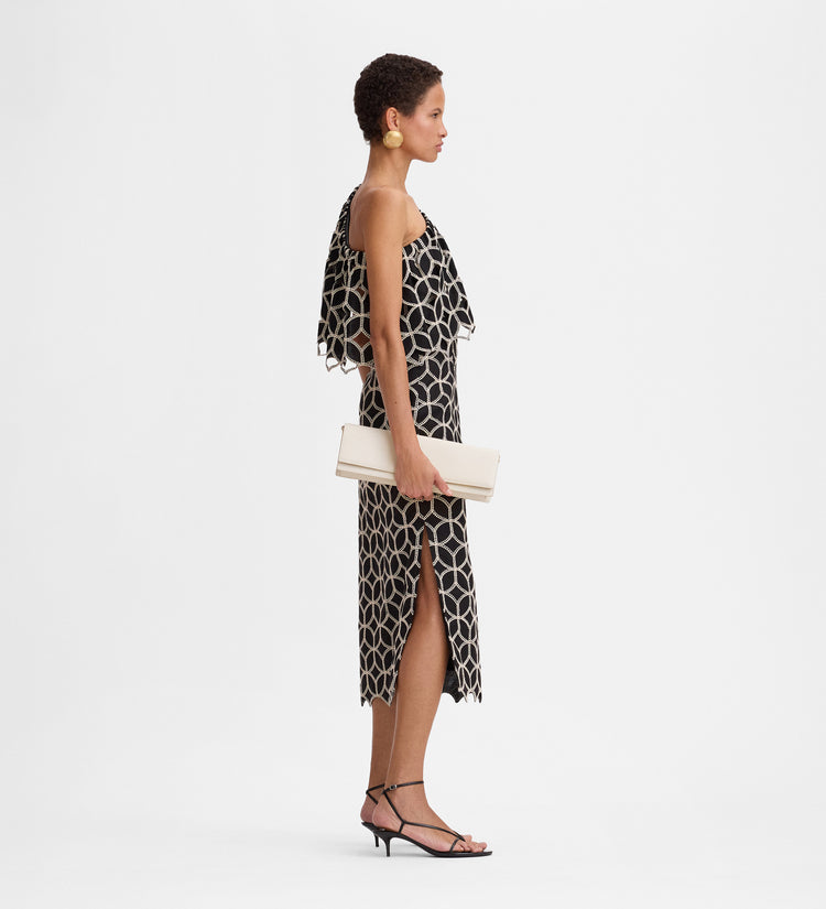 Embroidered midi dress