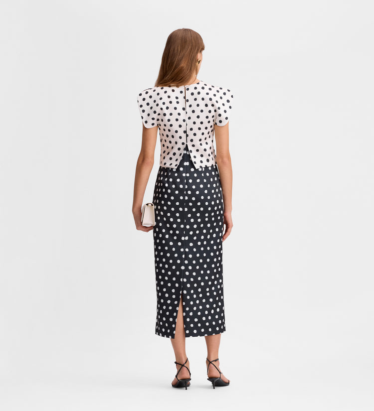 Top en satin imprimé