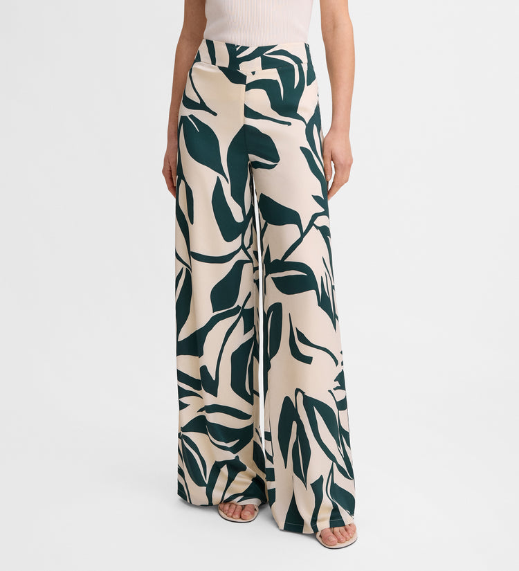 Pantalon palazzo satin