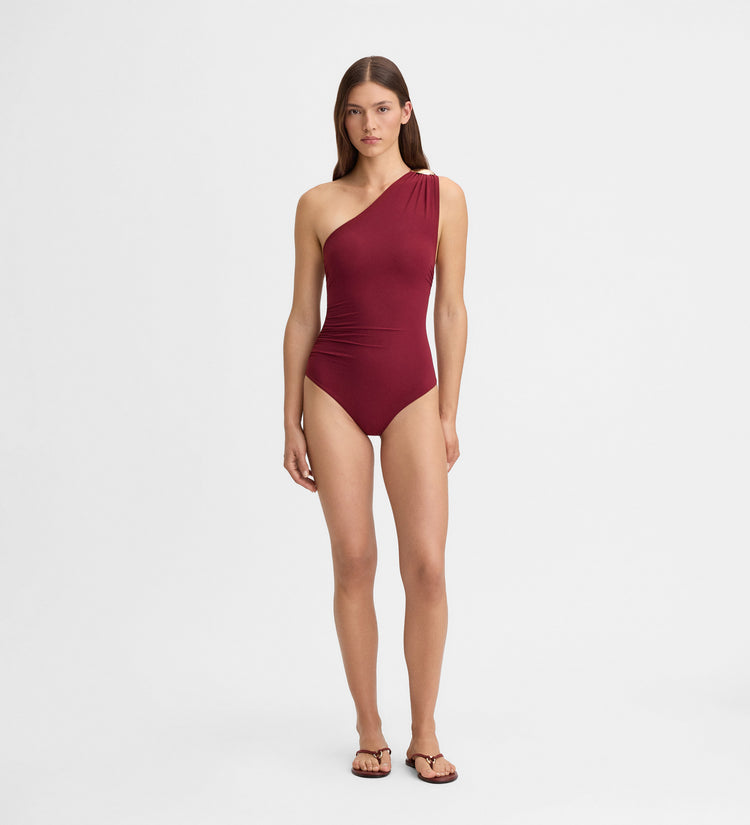 Maillot de bain décolleté asymétrique