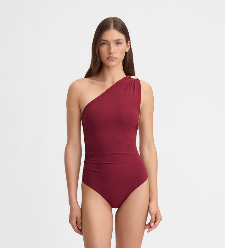 Maillot de bain décolleté asymétrique