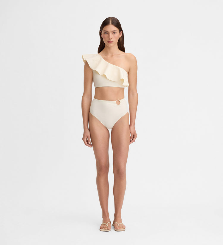 Top bikini volantes