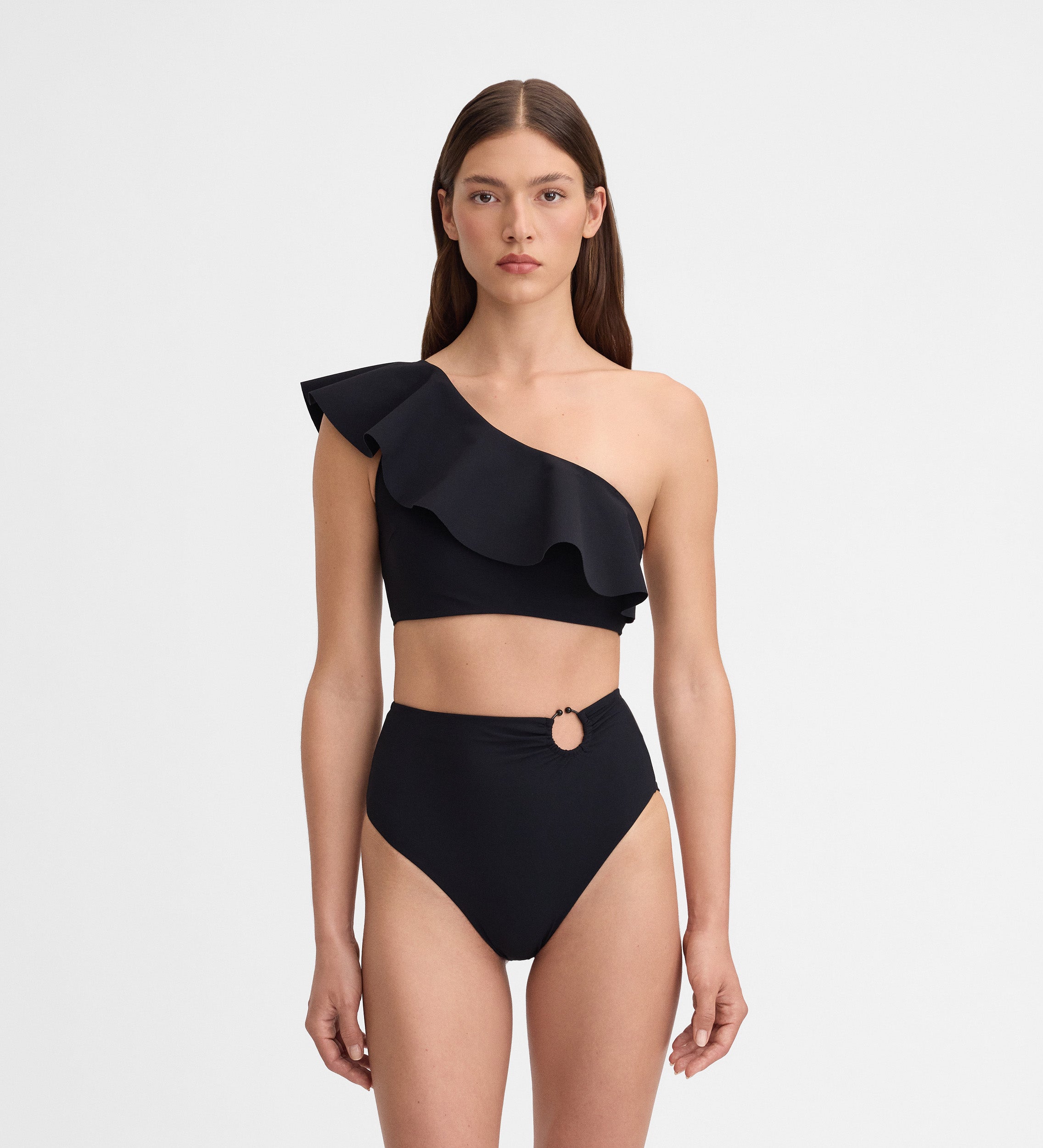 Top bikini volantes