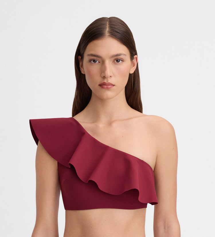 Top bikini volantes