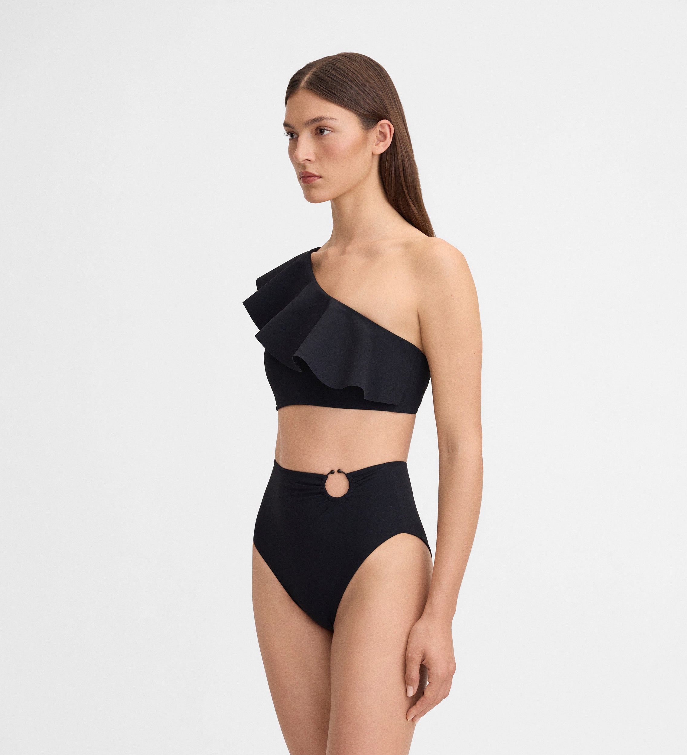 Top bikini volantes