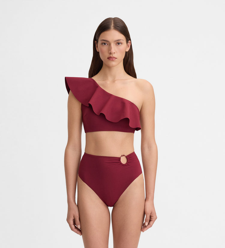 High-waist bikini bottom