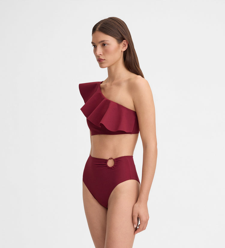 High-waist bikini bottom