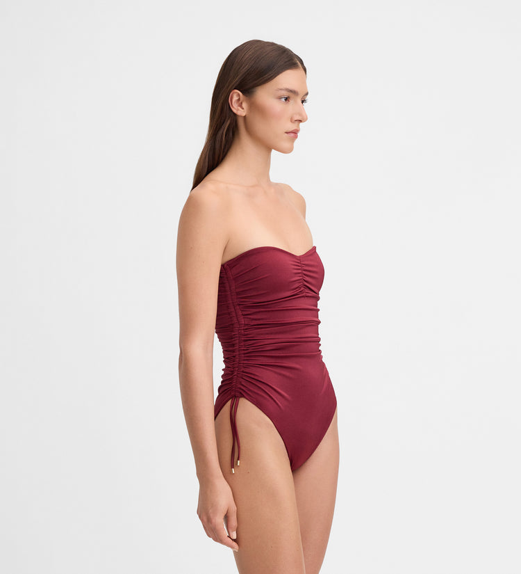 Bañador bandeau drapeado