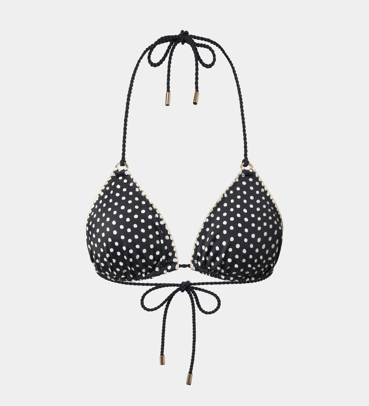 Printed bikini top