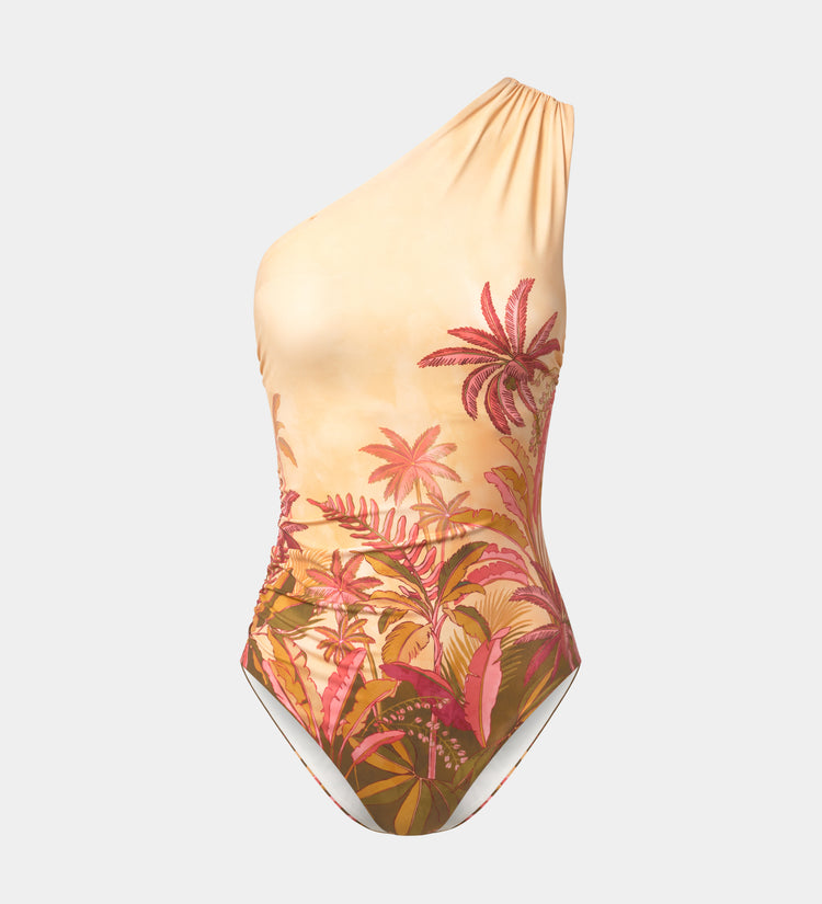 Maillot de bain imprimé asymétrique