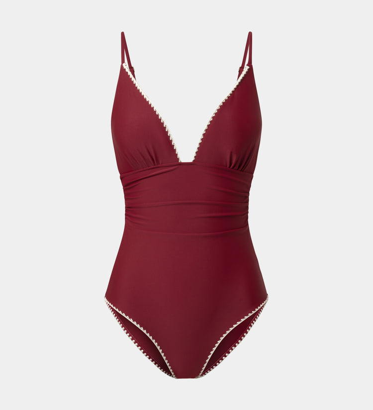 Plunge v-neck swimsuit