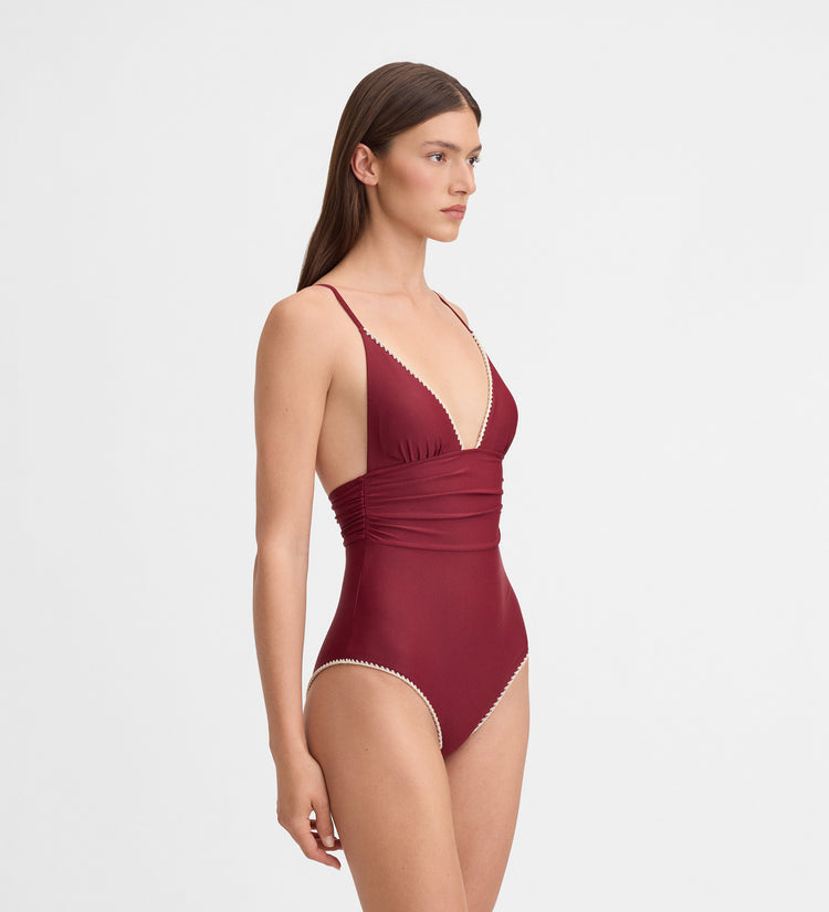 Plunge v-neck swimsuit