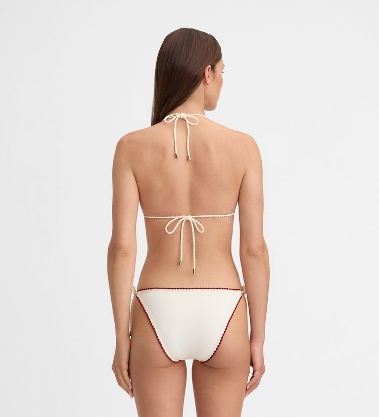 Braguita bikini pespuntes decorativos