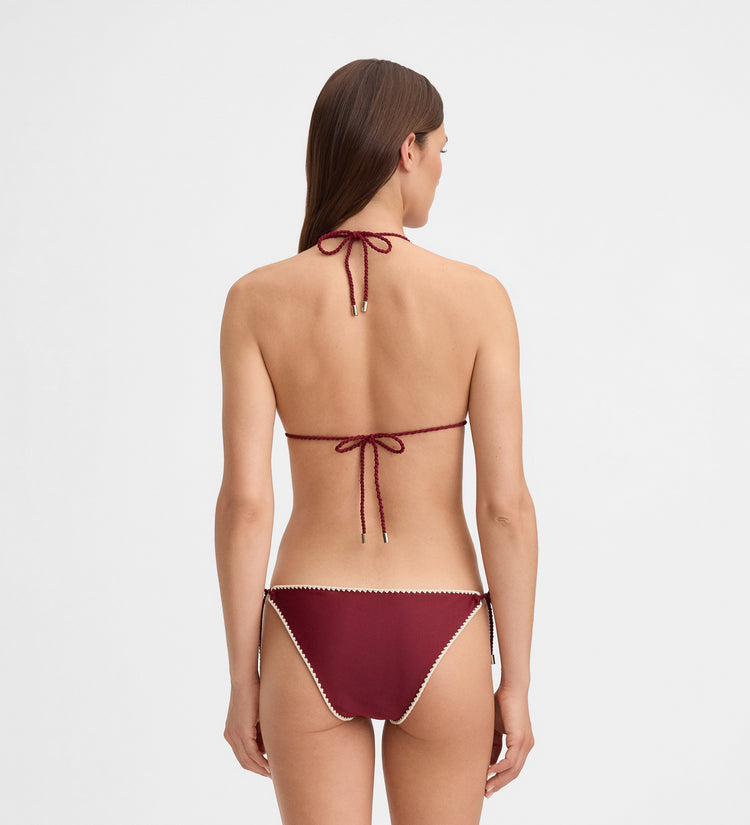 Bas de bikini surpiqûres décoratives