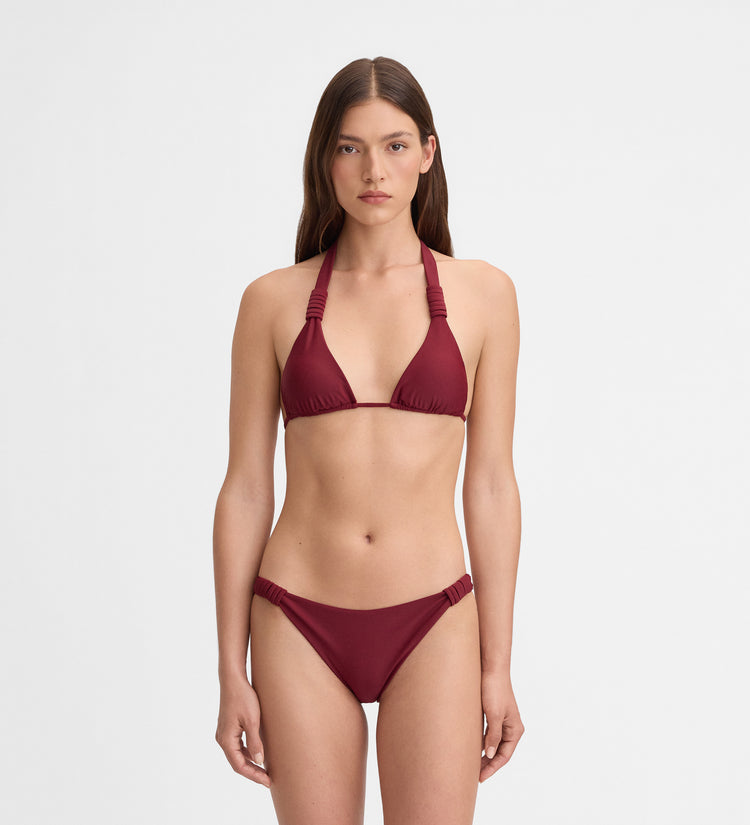 Triangular bikini top