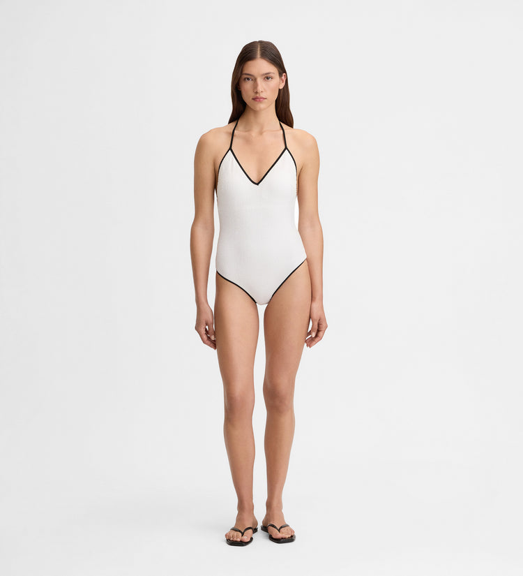 Plunge V-neck swimsuit