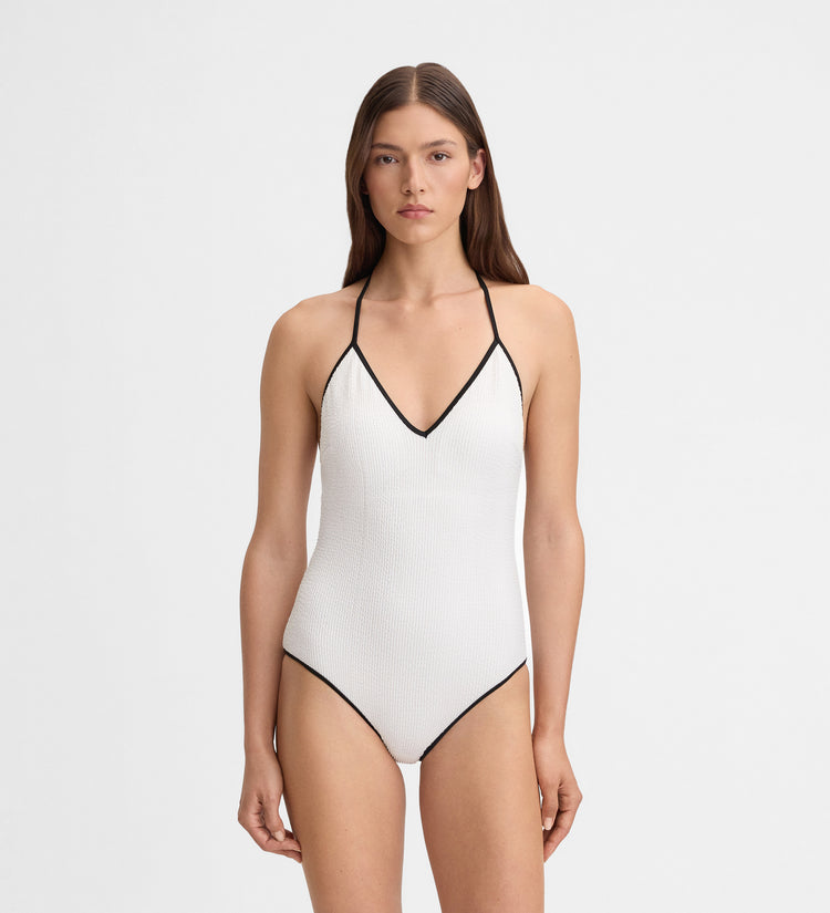 Plunge V-neck swimsuit