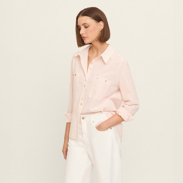 Chemise en coton à rayures