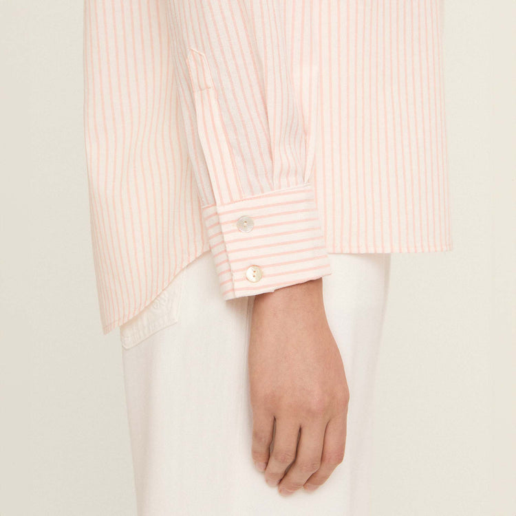Chemise en coton à rayures