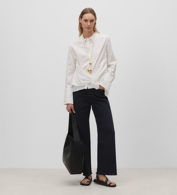 Chemise en coton à nœuds