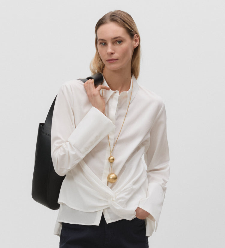 Chemise en coton à nœuds
