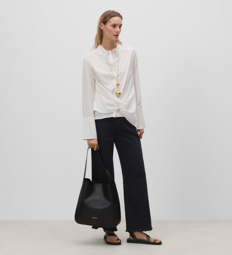 Chemise en coton à nœuds