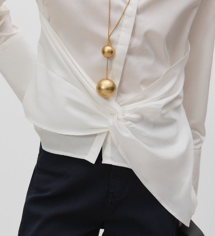 Chemise en coton à nœuds