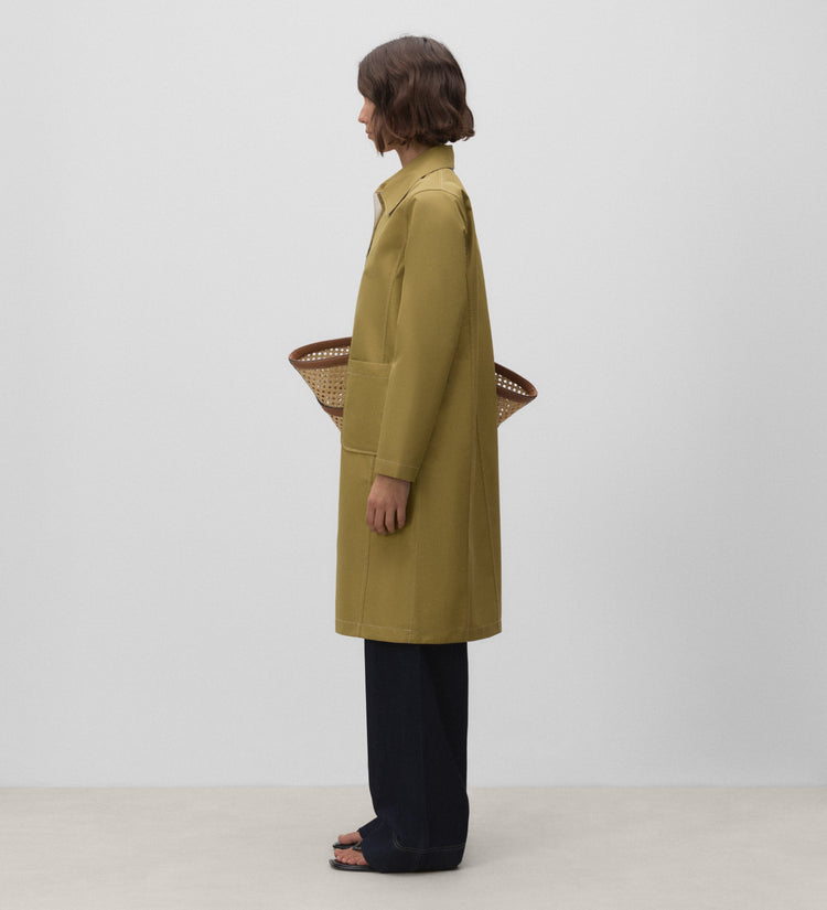 Parka larga reversible